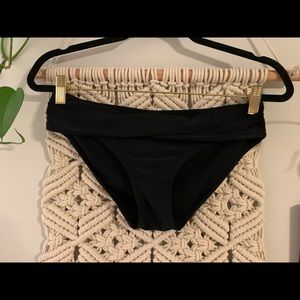 Black crossed bikini bottom